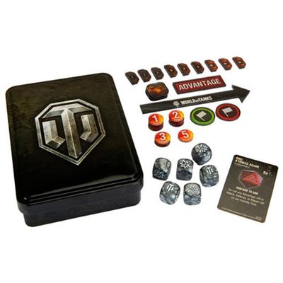 World of Tanks: Gaming Set - Tokens & Dice - Collectible Metal Tin, WOT Miniatures Game, Expansion Accessory Pack, Tabletop Gaming, WOT53