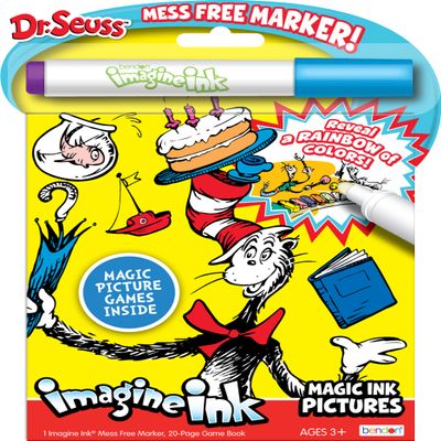Bendon Imagine Ink Magic Ink Pictures and Game Book with Mess Free Marker (Dr. Seuss)