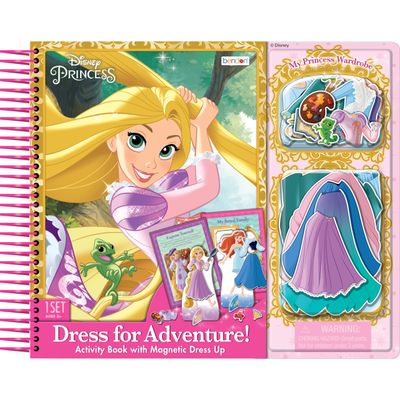 Disney Princess Rapunzel and Ariel Activity Book, Magnetic Dress-Up Dolls