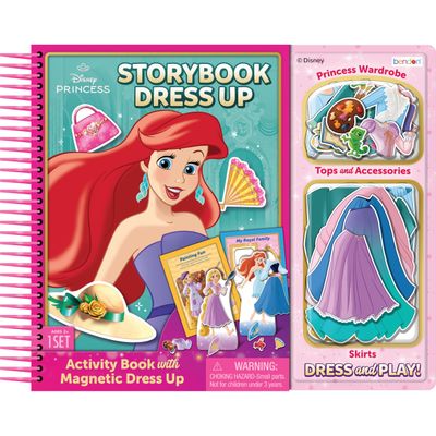 Disney Princess Ariel and Rapunzel Storybook with Magnetic Dress-Up Dolls
