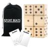 Giant Wooden Yard Dice, Outdoor Games Set of 6 with Two Games view 1
