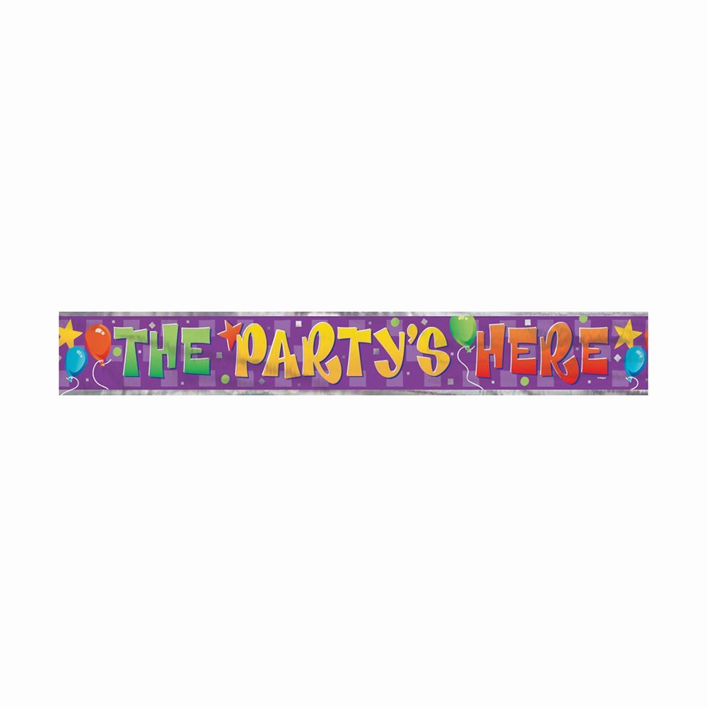 12ft Foil The Party's Here Banner