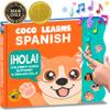Coco Learns Spanish: Musical Spanish Books for Kids 1-3, Spanish English Toys for Babies & Toddlers 1-3, Baby & Toddler Spanish Books, Bilingual Learning Toys 1 Year Old, Libros Infantiles en Espaol view 1