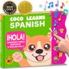 Coco Learns Spanish: Musical Spanish Books for Kids 1-3, Spanish English Toys for Babies & Toddlers 1-3, Baby & Toddler Spanish Books, Bilingual Learning Toys 1 Year Old, Libros Infantiles en Espaol view 1