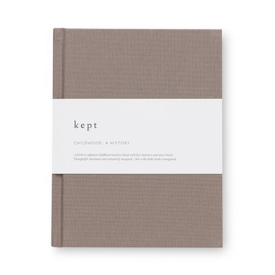 Kept Collection Childhood, A History Baby Memory Book, Birth to Age 18, Heirloom Keepsake Milestone Journal (Cedar)
