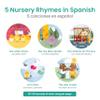 Binibi Spanish Musical Book for Babies & Toddlers 1-3 Los Pollitos Dicen & Other Nursery Rhymes | Spanish Learning for Kids | Bilingual Children's Book | Libro en espaol para bebs view 3