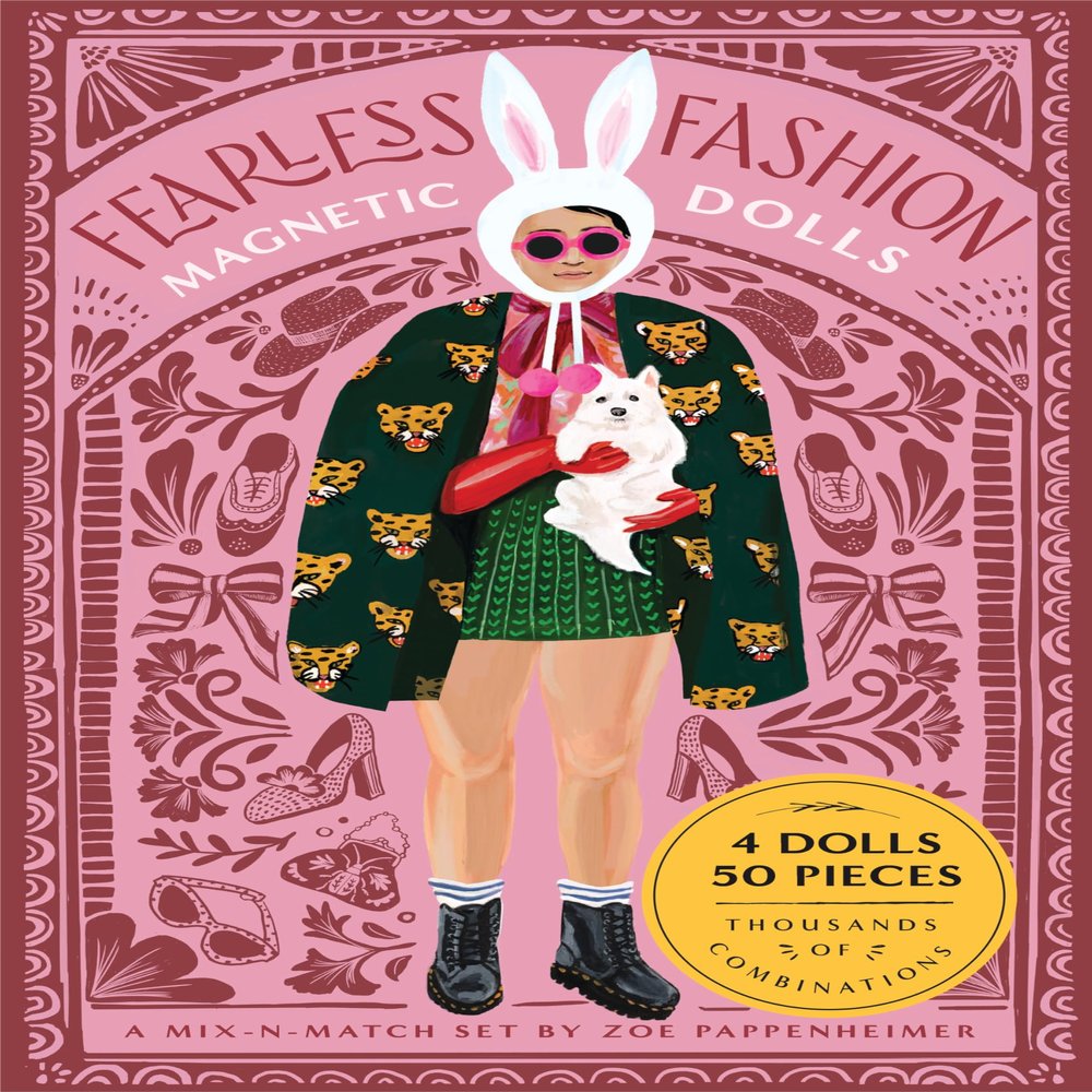 Fearless Fashion Magnetic Dolls | Mix-N-Match Set | 4 Dolls, 50 Pieces, Thousands of Combinations
