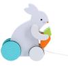 Petit Collage: Busy Bunny Wooden Pull Toy - Pull The String and The Bunny Will Follow - Great for Kids 18 Months + - Easter Basket Stuffers for Toddlers view 1