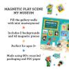 Petit Collage: My Museum Magnetic Play Scene - Fill The Museum with Iconic Art Pieces and Take Your Animal Friends on a Tour- Includes 2 Play Scenes and Over 40 Play Pieces - Great Travel Activity view 2