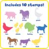 READY 2 LEARN Giant Stampers - Farm Animals - Set of 10 - Easy to Hold Foam Stamps for Kids - Arts and Crafts Stamps for Displays, Posters, Signs and DIY Projects view 2