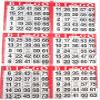 6 on Red Bingo Paper Cards - 500 sheets - 3000 cards view 1