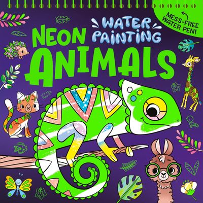 Igloo Books Neon Water Painting: Neon Animals