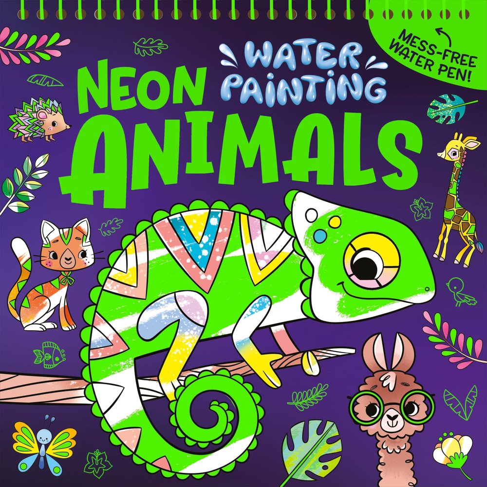 Igloo Books Neon Water Painting: Neon Animals