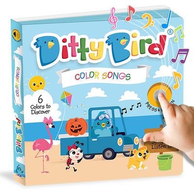 Ditty Bird Musical Books for Toddlers | Fun Children's Nursery Rhyme Book | The Wheels On The Bus Book with Sound | Interactive Toddler Books for 1 Year Old to 3 Year Olds (Color Songs)