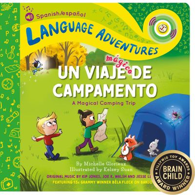 TA-DA! Spanish First Words Talking Book for Toddlers | Interactive Sound Book with Native Speaker Audio, Real Camping Sounds & 12 Songs by Grammy Winner Bla Fleck | Libros en Espaol para Nios