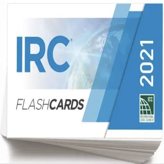 2021 IRC Flash Cards - Educational Flashcards for Adults: Building Codes, Memory, Minimalist Style
