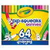 Crayola Pip-Squeaks Skinnies Washable Markers (64ct), Mini Markers for Kids, Coloring Markers, Craft Supplies, Kids Holiday Gift, 3+ view 1