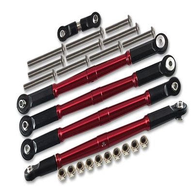 GPM for Arrma 1:8 KRATON 6S / Outcast 6S/ Talion 6S BLX/KRATON 6S V5 / Notorious 6S V5 Upgrade Parts Aluminum Turnbuckles Tie Rods - 5Pcs Set Red