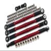 GPM for Arrma 1:8 KRATON 6S / Outcast 6S/ Talion 6S BLX/KRATON 6S V5 / Notorious 6S V5 Upgrade Parts Aluminum Turnbuckles Tie Rods - 5Pcs Set Red view 1