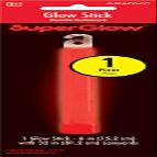 Amscan Gleaming Super Glow Light Stick Necklace Party Accessories, Red, 6"