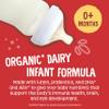 Earth's Best Organic Baby Formula for Babies 0-12 Months, Powdered Dairy Infant Formula with Iron, Omega-3 DHA, and Omega-6 ARA, 21 oz Formula Container view 2