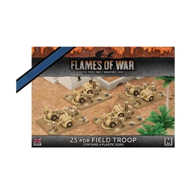 25 PDR Field Troop Contains 4 Plastic Guns