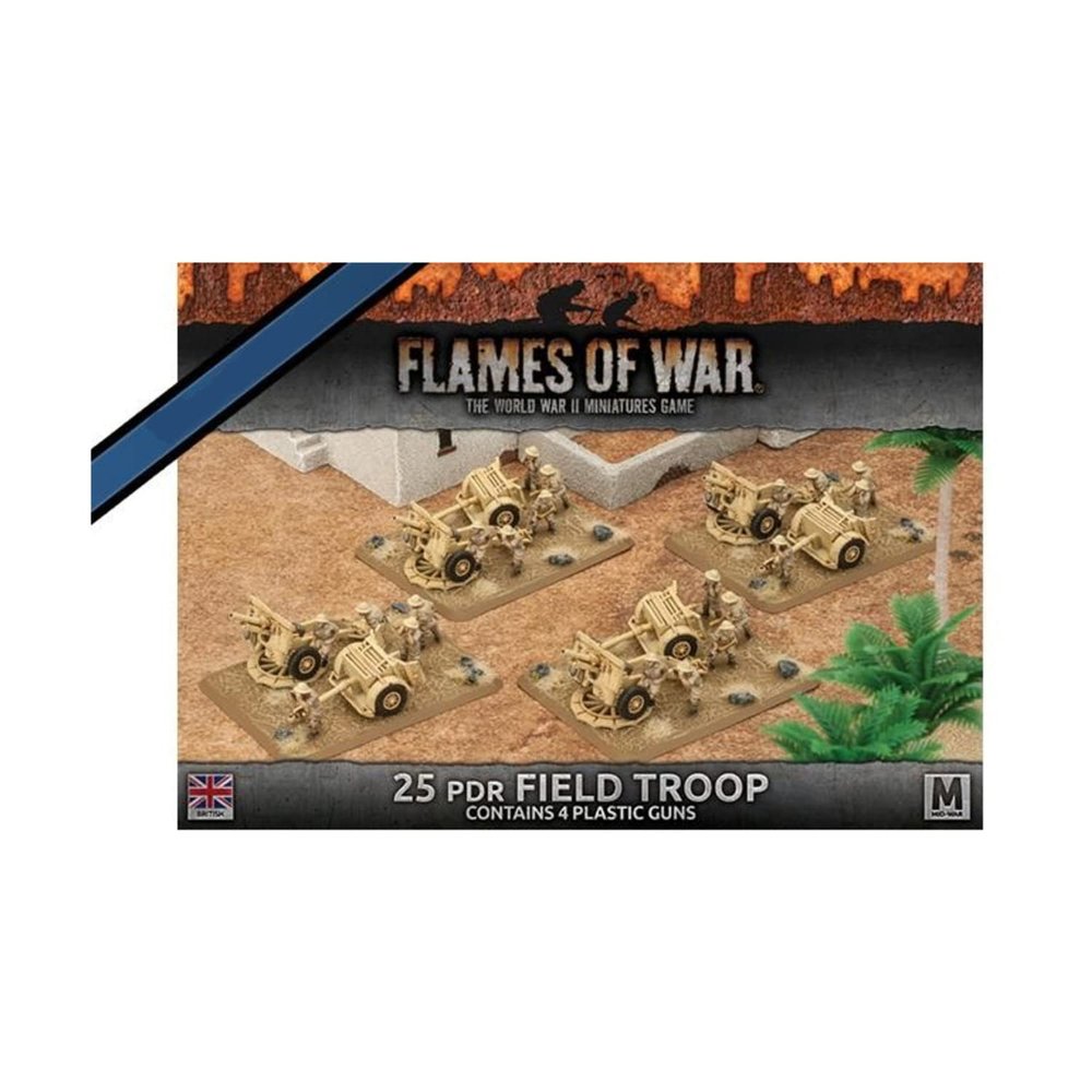 25 PDR Field Troop Contains 4 Plastic Guns