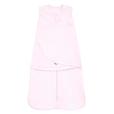 HALO 100% Cotton Sleepsack Swaddle, 3-Way Adjustable Wearable Blanket, TOG 1.5, Soft Pink, Newborn, 0-3 Months
