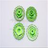 Axial Yeti Jr. Score Trophy Truck (AX90052) / Yeti Jr. Maverick (AXI90069) Upgrade Parts Aluminum Front and Rear Wheel Hex with Brake Disk - 4Pcs Set Green view 1