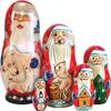 5-Nest Santa Polar Bear Friend Matreshka Nesting Doll Set - 110051 by G.DeBrekht view 1