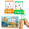 YoYa Toys Aqua Rings Handheld Water Game - Set of 2 - Water Ring Toss and Basketball Hoop Toy - Gift for Ages 3 4 5 6 7 8 9 - Nostalgic 80's 90's Retro Mini Games - Fun Car Road Trip Travel Activities view 1