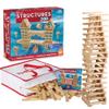 MindWare KEVA Structures 600 Planks - Free-Form 3D Building kit for Kids - Create Your own Architecture Designs with Simple Wood Blocks view 1