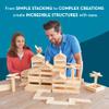 MindWare KEVA Structures 600 Planks - Free-Form 3D Building kit for Kids - Create Your own Architecture Designs with Simple Wood Blocks view 3