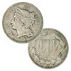 1865-1876 Nickel Three Cent Piece G/VG view 1