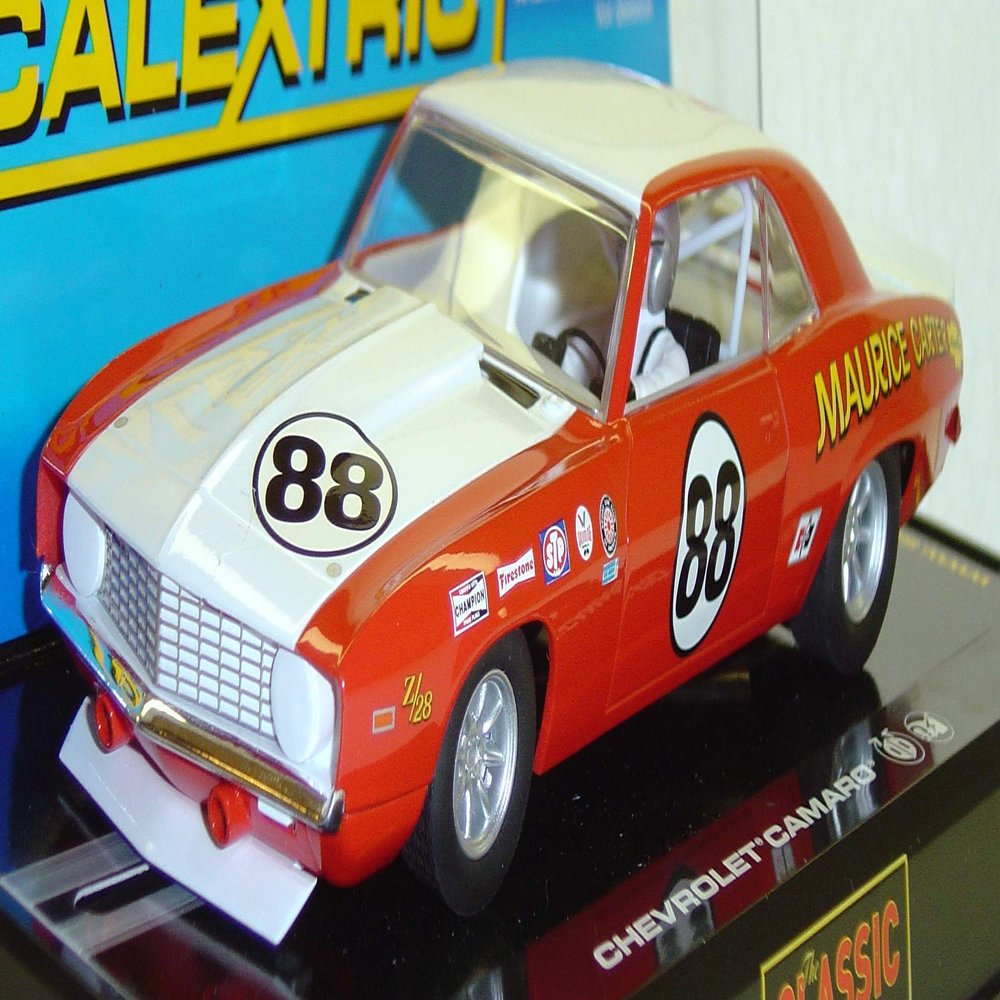 1/32 Scalextric Analog Slot Cars - Chevrolet Camaro 1969 - Classic - Driver: M Carter - No. 88 (C2891)