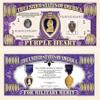 10 Purple Heart One Million Dollar Bills with Bonus Thanks a Million Gift Card Set view 1