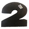 APINATA4U 20" Tall Solid Black Number Two Pinata Second Birthday Black Color Party Supplies view 1