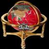 21" Red Jasper Gemstone Globe with 4-Leg Gold Stand view 1