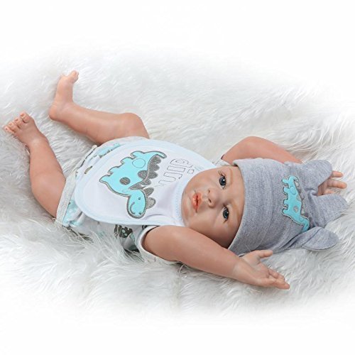 Pinky 20 inch 50cm Realistic Looking Lifelike Baby Boy Reborn Doll Full Body Newborn Babies Silicone Dolls Toddler Toy for Kid Birthday Xmas Present