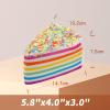 Anboor 5.8 Inches Squishies Cake Rainbow Jumbo Slow Rising Kawaii Scented Cheese Squishies Valentines Day Stress Relief Kid's Toys view 3