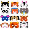 Rhode Island Novelty 1 Dozen 7 Inch - 13 Inch Dress Up Foam Animal Masks view 1