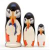 Golden Cockerel Made in Russia Puffin Nesting Nesting Doll 3pc./3.5" aka Pelagic Seabirds Matryoshka Collectible Babushka Russian Doll 100% Guaranteed! view 1