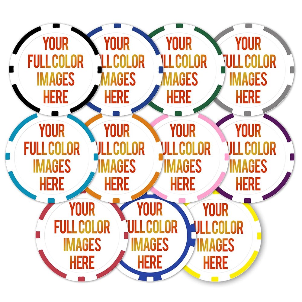 300 Custom Poker Chips with Your Image, Logo, or Design