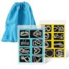 Coogam Metal Wire Puzzle Set of 16 with Pouch,Brain Teaser IQ Test Disentanglemen Iron Link Unlock Interlock Game Chinese Ring Magic Trick Toy for Party Favor Kids Adults Challenge view 1