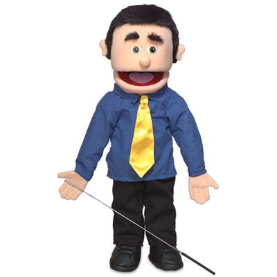 25" George, Peach Dad/Businessman, Full Body, Ventriloquist Style Puppet