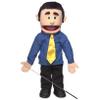 25" George, Peach Dad/Businessman, Full Body, Ventriloquist Style Puppet view 1