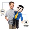 25" George, Peach Dad/Businessman, Full Body, Ventriloquist Style Puppet view 2