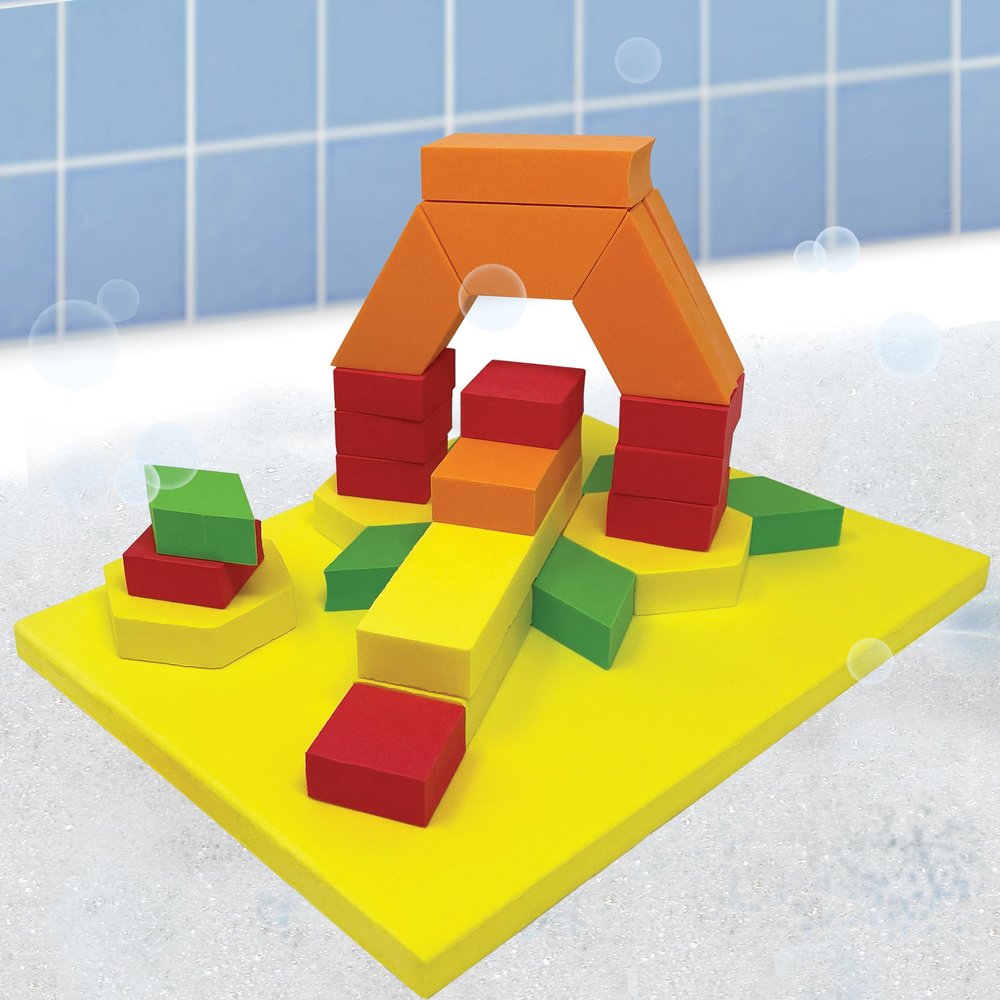 BathBlocks Stem Discovery Blocks STEM Blocks Tower Blocks Educational Bath Toy Pool Toy in Science Museums and Childrens Museums nationwide.