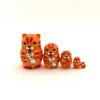BuyRussianGifts Miniature 1.25" Small Orange Cat with Mouse MINI Nesting Dolls Russian Hand Carved Hand Painted 5 Piece ? The Smallest Matryoshka in The World view 1