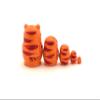BuyRussianGifts Miniature 1.25" Small Orange Cat with Mouse MINI Nesting Dolls Russian Hand Carved Hand Painted 5 Piece ? The Smallest Matryoshka in The World view 2
